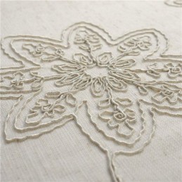 Japanse Eenvoudige Gordijn Op Maat Gemaakt Gordijn Borduurwerk Milieubeschermende Katoenen Linnen Stof