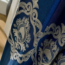 Nordic Simple Gordijn Op Maat Gemaakt Gordijn Blauw Borduurwerk Woonkamer Studie Stof