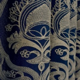 Nordic Simple Gordijn Op Maat Gemaakt Gordijn Blauw Borduurwerk Woonkamer Studie Stof