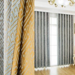 Nordic Abstract Stijl Gordijn Op Maat Gemaakt Gordijn Doolhof Jarquard Woonkamer Bice Chenille Verduisterende Stof