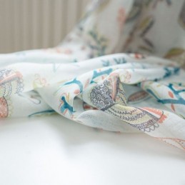 Amerikaanse Cartoon Transparante Gordijn Op Maat Gemaakt Gordijn Zeester Schelp Bedrukt Slaapkamer Kinderkamer Stof