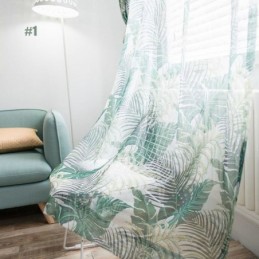 Amerikaans Landelijk Gordijn Op Maat Gemaakt Gordijn Met Unieke Bladerenborduursels En Ademende Stof