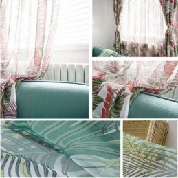 Amerikaans Landelijk Gordijn Op Maat Gemaakt Gordijn Met Unieke Bladerenborduursels En Ademende Stof