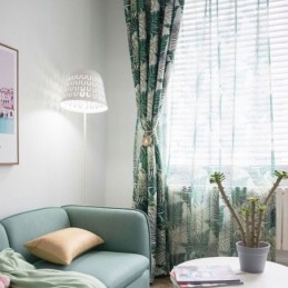 Amerikaans Landelijk Gordijn Op Maat Gemaakt Gordijn Met Unieke Bladerenborduursels En Ademende Stof