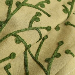 Amerikaans Antiek Gordijn Op Maat Gemaakt Gordijn Geel Borduurwerk Milieubeschermend Katoen Linnen Stof