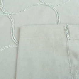 Japanse Eenvoudige Gordijnen Op Maat Gemaakt Gordijn Geometrische Borduurwerk Groene Milieubeschermende Stof