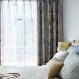 Moderne Landelijke Gordijnen Op Maat Gemaakt Gordijn Met Sprayprint Voor De Slaapkameromgeving, Beschermende Verduisterende Stof