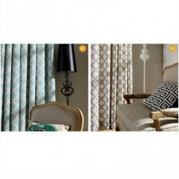 Nordic Simple Gordijn Op Maat Gemaakt Gordijn Geometrisch Bedrukt Milieu Beschermend Katoenen Stof