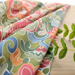 Amerikaanse Antieke Gordijnen Op Maat Gemaakt, Contrasterende Bloemenprint Slaapkamerstof