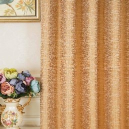 Amerikaans Abstract Gordijn Op Maat Gemaakt Gordijn Bruin Geometrisch Patroon Chenille Jarquard Verduisteringsstof