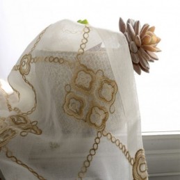 Nordic Sheer Gordijnen Met Ruitpatroon Voor Woonkamer Slaapkamer