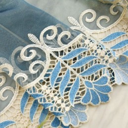 Modern Bloemengordijn Op Maat Gemaakt, Tule Raamgordijn Voor Woonkamer/Slaapkamer