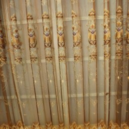 Moderne Transparante Gordijnen, Bloementule Raamdecoratie Voor De Woonkamer