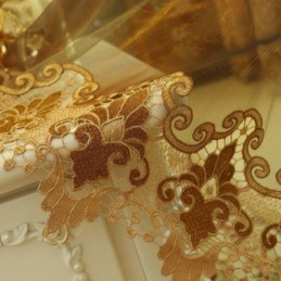 Moderne Transparante Gordijnen, Bloementule Raamdecoratie Voor De Woonkamer