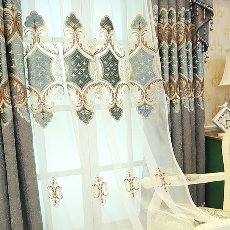 Raamdecoratie Tule Moderne Geborduurde Transparante Gordijnen Voor Woonkamer Slaapkamer