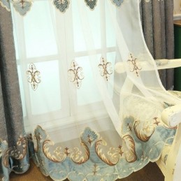 Raamdecoratie Tule Moderne Geborduurde Transparante Gordijnen Voor Woonkamer Slaapkamer