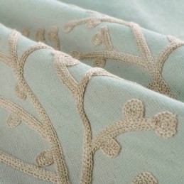 Amerikaans Eenvoudig Gordijn Op Maat Gemaakt Gordijn Groen Borduurwerk Ademende Stof