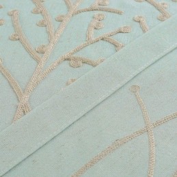 Amerikaans Eenvoudig Gordijn Op Maat Gemaakt Gordijn Groen Borduurwerk Ademende Stof