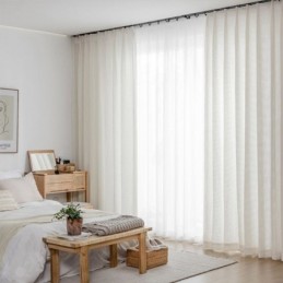 Moderne Transparante Gordijnen, Effen Witte Voile Tule Voor Woonkamer/Slaapkamer