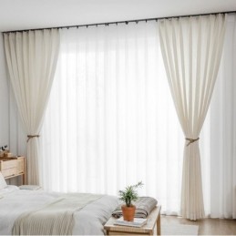 Moderne Transparante Gordijnen, Effen Witte Voile Tule Voor Woonkamer/Slaapkamer