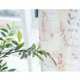 Moderne Landelijke Transparante Gordijnen Op Maat Gemaakt Met Vlinderprint Voor De Slaapkamer