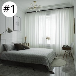 Luxe Witte Tule Gordijn Op Maat Gemaakt Gordijn Voor Woonkamer Slaapkamer Raam Jacquard Vitrage