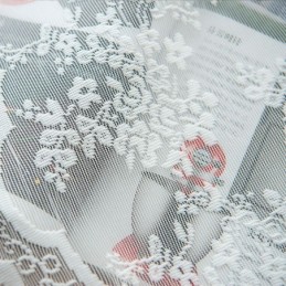 Bloemen Tule Transparante Gordijnen Elegante Witte Voile Gordijnen Op Maat Gemaakt Gordijn Jaloezieën Paneel Voor Woonkamer Een