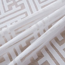 Moderne Witte Tule Gordijnen Voor De Slaapkamer, Geometrische Vitrage, Gordijnen Op Maat, Gordijnen Voor Ramen