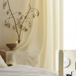 Gordijnen Van Katoen En Linnen Tule Voor Woonkamer Café Effen Kleur