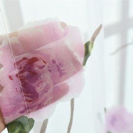 Bloemen Doorschijnende Gordijnen Tule Gordijnen Woondecoratie Kamerverdeler