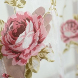 Moderne Bloemen Tule Gordijnen Pastorale Voile Voor Woonkamer Slaapkamer