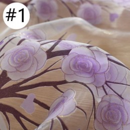 Moderne Transparante Gordijnen, Bloementule Raamdecoratie Voor De Woonkamer