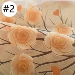 Moderne Transparante Gordijnen, Bloementule Raamdecoratie Voor De Woonkamer