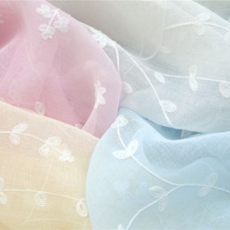 Decoratieve Raamschermen, Met Planten Geborduurde Tule Gordijnen Voor De Slaapkamer