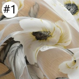 Europees Gordijn Op Maat Gemaakt, Rustiek Bloementule Voor Woonkamer/Slaapkamer