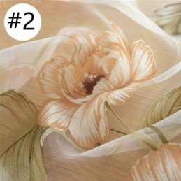 Europees Gordijn Op Maat Gemaakt, Rustiek Bloementule Voor Woonkamer/Slaapkamer