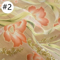 Europees Bloemen Tule Gordijn Op Maat Gemaakt Gordijn Pastorale Stijl Voor Woonkamer