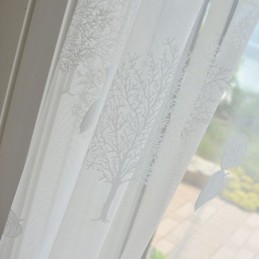 Nordic Semi-Transparante Gordijnen Met Boomprint