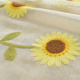 Europees Gordijn Op Maat Gemaakt, Rustiek Bloementule Voor Woonkamer/Slaapkamer