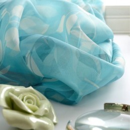 Bladerenprint Semi-Transparante Gordijnen Voor Woonkamer/Slaapkamer