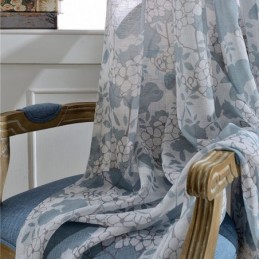 Bedrukte Bloemengordijnen Van Tule Voor Woonkamer En Slaapkamer