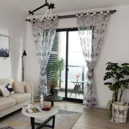 Europees Gordijn Op Maat Gemaakt, Rustiek Bloementule Voor Woonkamer/Slaapkamer