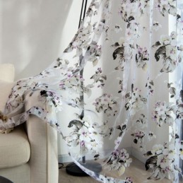 Europees Gordijn Op Maat Gemaakt, Rustiek Bloementule Voor Woonkamer/Slaapkamer
