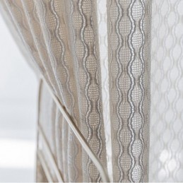 Moderne Witte Tule Gordijnen, Geometrische Vitrage, Op Maat Gemaakt Gordijn Voor De Woonkamer