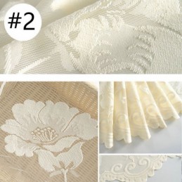 Witte Doorschijnende Voile Gordijnen, Decoratieve Wijnranken, Borduurwerk, Raamgordijnen Voor De Slaapkamer