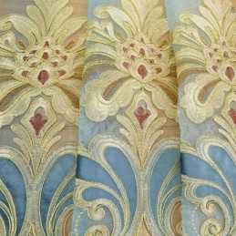 Luxe Transparante Gordijnen, Bloemenborduurwerk, Semi-Voile Gordijn, Op Maat Gemaakt Gordijn Voor De Slaapkamer