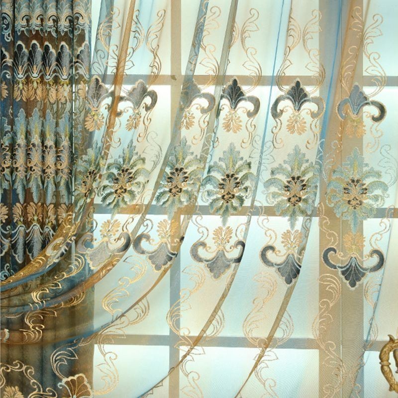 Europees Elegant Transparant Gordijn Op Maat Gemaakt Gordijnpaneel Voor Woonkamer Slaapkamer