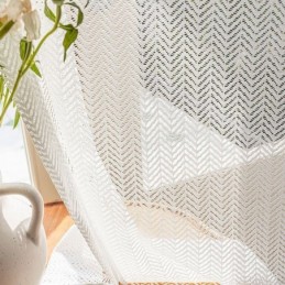 Visgraat Tule Gordijnen Raamscherm Voor Woonkamer Slaapkamer