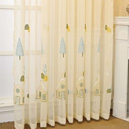 Decoratieve Raamschermen Cartoon Geborduurde Tule Gordijnen Voor De Slaapkamer