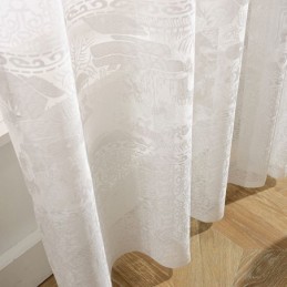 Witte Jacquard Gordijnen Doorschijnende Gordijnen Voor Woonkamer Slaapkamer